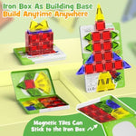 Magnetic Tiles Travel Set For Toddlers - Montessori Educational Sensory Building Blocks, Preschool Learning Toys For 3+ Year Old Boys Girls