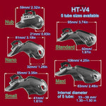 Chastity Cage | Cock Cage Just Compatible For | Only Chastity Tube |Adult Sex Toy | Male Chastity Cage Fit For Ht-V4 (Clear With Silver Sparkles, Standard)