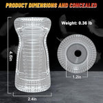 Manual Male Masturbators - Portable Pocket Pussy Stroker With 3D Spiral Vaginal Texture, Blowjob Adult Sex Toys Penis Tpe Masturbation Sleeve For Men ?Transparent