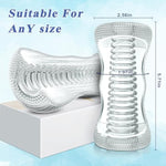 Clear Male Masturbator Blowjob Pocket Pussy Sex Toy For Men, Soft Tpe Material Handheld Adult Toy, Portable Sucking Vagina Cup With 5.7”Textured Tunnel For Realistic Deep Throat Pleasure