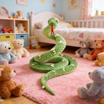 112 Inch Stuffed Anaconda - Green Kids Plush Snake Toy With Prank Props