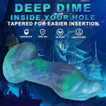 7.67In Thick Fantasy Monster Dildo - Realistic Curved Silicone Dragon Cock With Strong Suction Cup For G-Spot Or Prostate Stimulation(S)