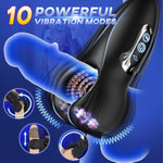 Male Masturbator Penis Training Vibrator For Men - Penis Stimulation Mens Vibrating Toy With 10 Bite Modes, Glans Trainer Stimulator Cock Massager Male Stroker Sex Toys For Adult