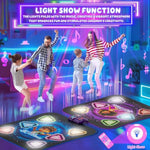 Dance Mat, 2025 Light Up 2-Player Opposing Dance Pad With Single & Double Player Modes, 12-Button Kids Music Toys With Bluetooth, Birthday For 3-12 Year Old Boys Girls