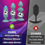 Anal Butt Plug Sex Toys - 3Pcs Premium Silicone Weighted Anal Plugs Anal Beads Anal Training Sets, Prostate Massager Female Male Anal Sex Toys, Anal Dildo Adult Sex Toys & Games, Sex Novelties