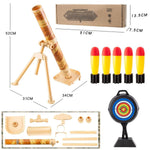 Mortar Launcher Playset For Kids 6-12 Years Old, Soft Foam Rocket Kids Play Set With 5 Safety Foam Shells For Boys And Girls (Five Shells Yellow)