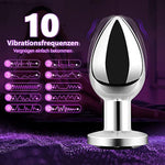 Wireless Remote Control Anal Plug Vibrating Stainless Steel Anal Plug With Jewel Base Vibration Anal Butt Plug Sex Toys