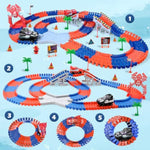 Spider Race Track For Boys 3-8, 212Pcs Race Car Track With 2 Spider Cars, Diy Flexible Track Playset, Toddler Toys Birthday Gifts For Kids