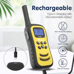 Walkie Talkies For Kids 2 Pack, Rechargeable Kids Walkie Talkies Toy For 3-12 Yro Boys, Long Range Walkie Talkie With 22 Channels & Flashlight Birthday Gifts For Xmas Outdoor Adventure