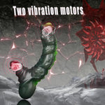 9.1" Monster Fantasy Dildos For Women,Liquid Silicone Stimulate Prostate Massage Anal G Spot With 10 Vibration Modes Sex Toys,Games For Couples Men Lesbian (Green)