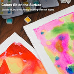 4 Pack Watercolor Canvas Set, 10 x 10 Inch 100% Cotton Stretched Painting Canvas