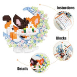 2 In 1 Micro Cat Building Block Set Animals For Adults, 2 Packs Cat Building Toy, Mini Goodie Bags Stuffers For Kids, Students Bulk Classroom Prizes, Animal Party Favor Toy