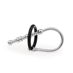Smooth Urethral Sounds Catheter Plug Metal Urethral Rod With Silicone Penis Cock Rings(016)