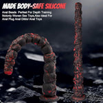 17.7 Inch Monster Dildo, Huge Fantasy Dildos With Skull, Long Anal Plug With Strong Suction Cup For G Spot Play, Silicone Anal Beads Butt Plug For Challenger, Adult Sex Toy For Men & Women,