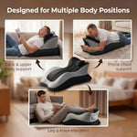 Sweet Spot Pillow – Ergonomic Memory Foam Wedge Pillow With 27° Angle For Perfect Positioning Provides Contoured Waist & Neck Support For Couples – Ideal For Sleeping, Reading & Acid Reflux Relief