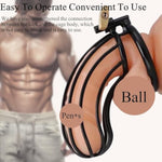 Male Cock Cage Chastity Device - Metal Chastity Locked Cage For Men With 3 Different Sizes Rings Adult Sex Toy For Men Penis Exercise Lock And 3 Keys Included | Black