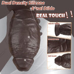 3.65 Inch Diameter Huge Thick Black Dildo, 7.5 Inch Huge Silicone Girthy Dildo No Balls Anal Plug For Deeper Anal Stretcher, Realistic Massive Fat Dildos Adult Sex Toy For Advanced Men Couple Women