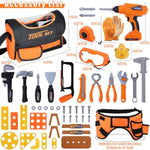 Kids Tool Set, 52Pcs Toddler Tool Set With Electric Drill Toy & Kids Tape Measure, Pretend Play Construction Toys Costume With Tool Belt For Boy Girls Age 3-8