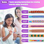 Kids Bracelet Making & Weaving Kit with 1000 Hair Ties and Organizer Case