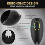 Mens Vibrator, Male Masturbator With 10 Vibrations With Ribbed Tunnel For Penis Stimulation Pleasure, Adult Male Sex Toy For Men Prolong Endurance & Games Black