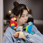 Magnetic Shoulder Parrot Plush Halloween Pirate Party Parrot Toy Accessories Parrot Stuffed Animal Plush Toy Birthday And Christmas Party Gift For Boys And Girls,Blue