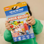 Farm Aqua Brush Activity Book for Kids, Reusable Mess-Free Water Coloring