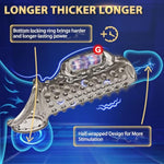 Vibrating Cock Ring Penis Sleeve - Sex Toys For Men Penis Testicle G-Spot Stimulation, Penis Ring Wearable Stretch Male Vibrator With 10 Powerful Vibration Modes, Magnetic Rechargeable Couple Sex Toys