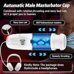 Automatic Male Masturbator Toys For Men, Double Action Masturbator Stroking Toy With 10 Thrusting & Roating Modes For Penis Stimulation,Male Pocket Pussy Realistic Stroker Adult Oral Sex Machine