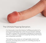 Popping! 8-Inch Big Head Dildo with Thick Huge Glans, Large Rounded Flared and Oversized Glans. Made with Silicone, with Strong Suction Cup, Lossless No.57
