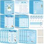 172 Pcs Winter Games Set Winter Party Games For Adults Families - Holiday Christmas Trivia Activities With Pencils Santa Snowman Word Scramble Christmas Bingo For Xmas Party Supplies Favors