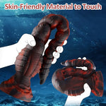 17.7" Silicone Extra Long Dildo,Flexible Anal Bead Butt Plug with Strong Suction Cup, M