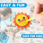 36 Outer Space Wooden Magnet Painting Craft Kit DIY Kids Astronaut Arts Crafts Painting Kit for Kids