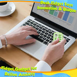 Handheld Fidget Toys For Kids Adults: Multi-Functional Silent & Audible Fidget Pad For Adhd Anxiety Relief - 3 Pack Stress Sensory Toys With Slider, Gears, Controller Stick, Balls - Classrooms Prize