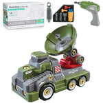 11Inches Large Take Apart Trucks Army Toys For Boys Girls Kids 3-10 Year Old Radar Trucks Toys With Electric Drill Assembly Toy