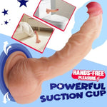 Realistic Curved Dildo For Beginners, Lifelike Small Dildo With Powerful Suction Cup For G Spot And Anal Play, 8.5” Thin Soft Silicone Sex Toy For Men And Women