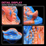 Fantasy Orange Monster Sex Grinder Female Masturbation Adult Sex Toy, Reusable Waterproof Sit And Ride Female Soft Silicone Liquid Grinding Massager (N-Sj5105)