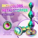 Small Medium Large Metal Anal Beads & Butt Plug Set – Graduated Stainless Steel Anal Trainer Pack For Men, Women, And Couples – Prostate Massager With Luxury Jewelry Design (Set Of 3) Metal Buttplug