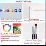 2 Pack Sip And Paint Kit For Adults Couples Painting Kit Pre Drawn Canvas To Paint Valentine'S Day At Home Date Night Party Favor Supplies Couples Activity Hawaii Beach 8X10 Canvas Painting Kit