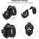 Sm Male Chastity Lock With 4 Removable Cock Ring Cover Lock Keys, Role Play Sex Toy