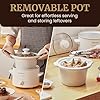 Electric Slow Cooker Ceramic Pot Adjustable Temp, Entrees, Sauces, Stews & Dips, Dishwasher Safe Glass Lid & Crock