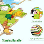 Puzzles For Kids Ages 4-6 4-8, Wooden Jigsaw Puzzles 48-60 Pieces For Toddler Children Learning Educational Puzzles 4 5 6 7 8 Year Toys For Boys And Girls (6 Puzzles)