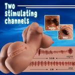 12Lb Sex Dolls Torso Fitness Girl, Life Size Male Masturbators Sex Toys Torso With 3D Textured Pussy And Anal Adult Sex Toys Pocket Pussy For Men Masturbation