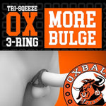 Tri-Squeeze – Cock Ring & Ball Stretcher For Men – Testicle Stretcher & Bulge Enhancer – Stretchy Silicone Blend – Erection Support – Adult Toys – Cockrings For Male Bondage – Black Ice