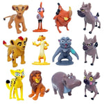 Animal Doll Commemorative Set, Warthog&Spotted Hyena Toys, Home Party Cake Animal Decoration Pvc Model (2.0 Inch/12 Piece)