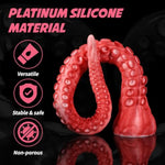 ?Alla?22" Long Anal Plug, Monster Huge Dildo Platinum Silicone Tentacle Dildo With Suction Cup, Prostate Massager Adult Sex Toys & Games
