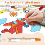 36 Color Set of Non-Toxic Twist Crayons for Toddlers