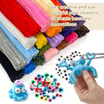 1000 Pack Pipe Cleaners in 20 Vibrant Colors, 12 Inch Chenille Stems Bulk
