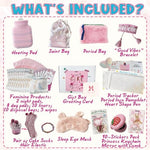 First Period Kit for Girls 9-12 | 50 PC Teen Preteen Tween Period Starter Kit for Girls 10-12 | 1st Period Gifts | Period Packs for Young Girls First Time