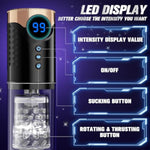 Automatic Sucking Male Masturbator Male Sex Toys - 3 In 1 With 9 Suction, Thrusting & Rotating Masturbator Blowjob Sex Toys For Men, 3D Realistic Textured Pocket Pussies Sex Toy Penis Pump Adult Toys