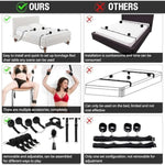 Sex Toys Bdsm Bondage Restraints Hogtie Set, 4 Adjustable Bed Restraints Door Hanging Swing Sex Straps Kit With Handcuffs Blindfold Tickler, Bondage Gear & Accessories For Adult Couples Sex Games